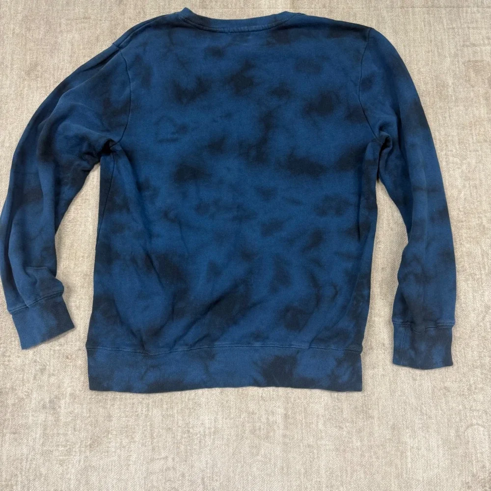 True Religion Crewneck‎ Sweatshirt Mens Medium Blue Tie Dye Logo Graphic